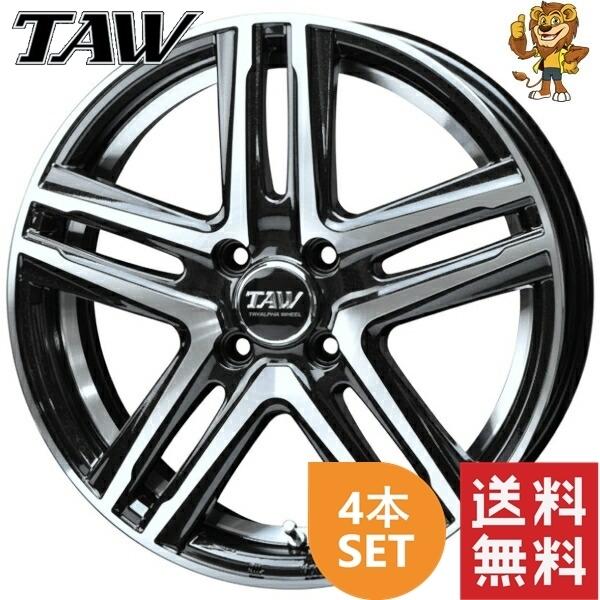 【2548】倉T5207105▲新品未使用品 TAW LEOWING S-05▲16x6J 4穴 PCD100 +48▲4本 ホイール4本セット TAW Leowing S-05 (MB/PO) 16インチ 5.0J PCD:100