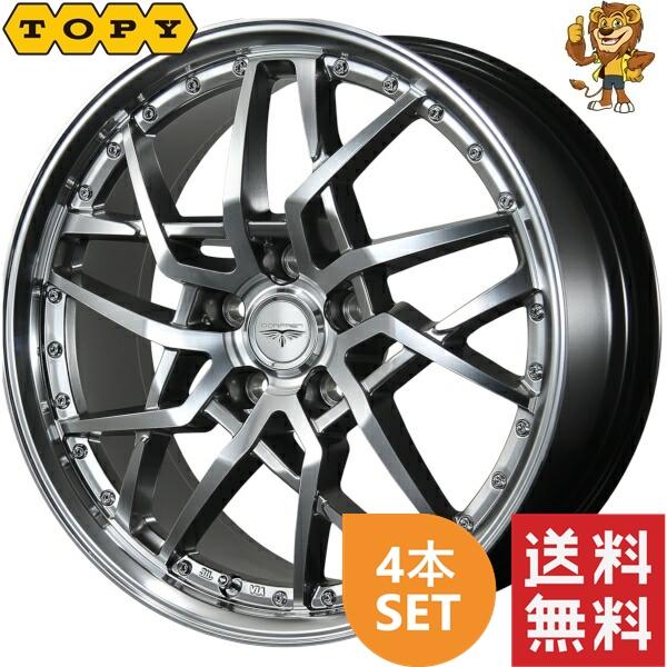 DORFREN19インチ ホイールセット ブラック/シルバー ドルフレン ホイール4本セット TOPY DORFREN GODIO (ドルフレン ゴディオ