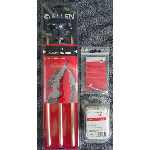 ALLEN アレン 空気銃用クリーニングキットセット 5.5mm （VFGアダプター、ＶＦＧクリーニングフェルト付）