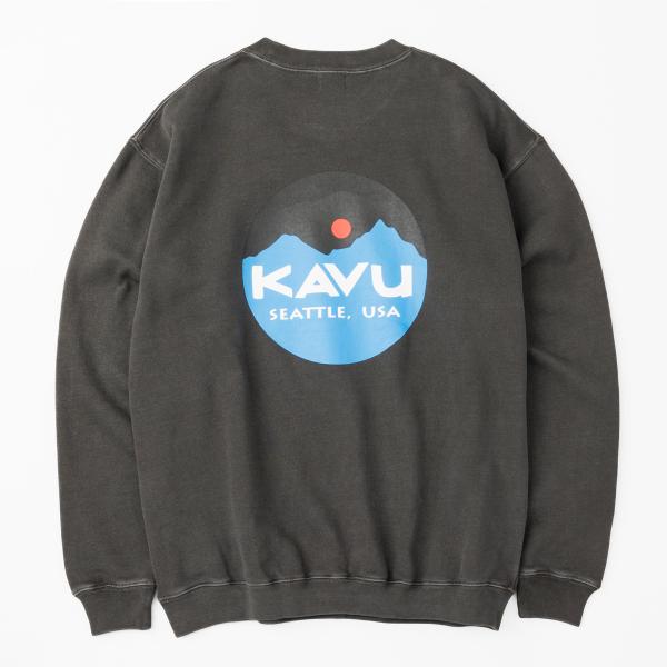 KAVU カブー メンズ　マウンテンロゴスウェット BK
