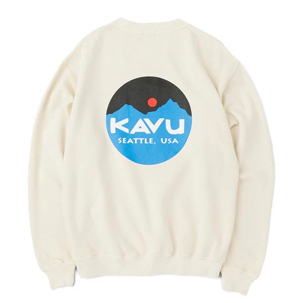 KAVU カブー メンズ　マウンテンロゴスウェット　Ivory　アイボリー