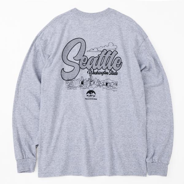 KAVU メンズ　シアトル　ロングスリーブ　Tシャツ　グレー