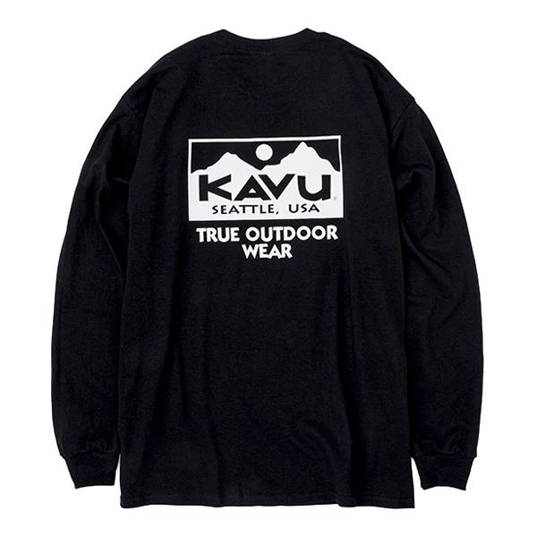 KAVU メンズ　トゥルーロゴ　ロングスリーブ　Tシャツ　ブラック