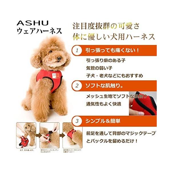 Ashu お散歩グッズ メッシュウエアハーネス M レッド 5starinspections Com