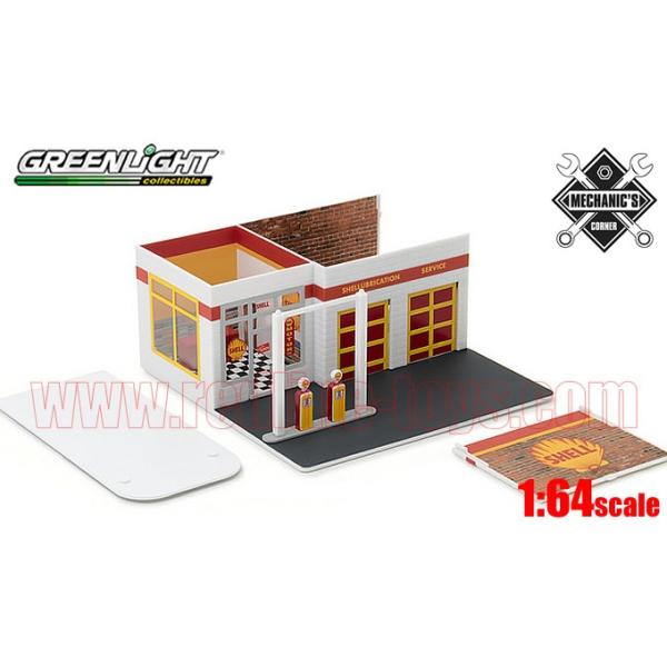 超歓迎された 3点セット グリーンライト 76ガスステーション ジオラマ