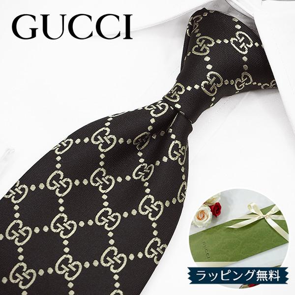 GUCCI グッチ　ネクタイ　現行　ブラック　GG柄　極美品 GUCCI（グッチ） ネクタイ GG柄(8cm) A37【ブランド・プレゼント
