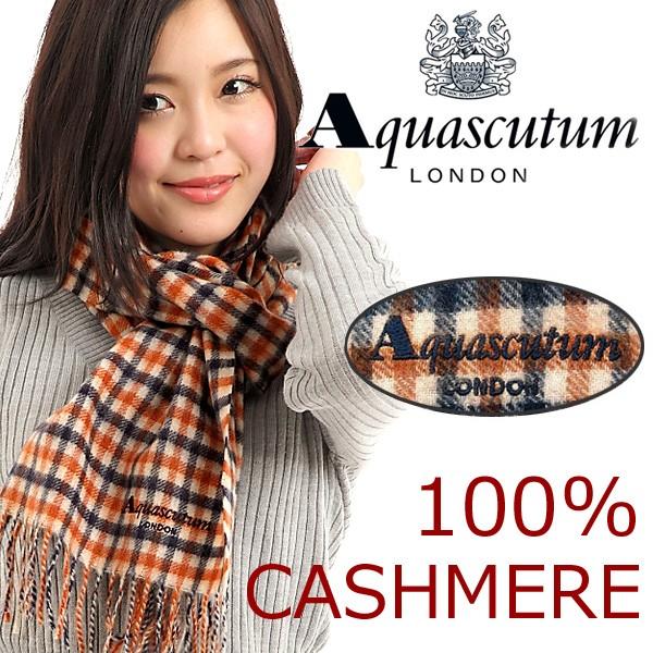 カシミヤ 100 マフラー レディース メンズ ブランド チェック Aquascutum アクアスキュータム ロングマフラー 60aq15a Nc40hc 1 Ca Check Redrose 通販 Yahoo ショッピング
