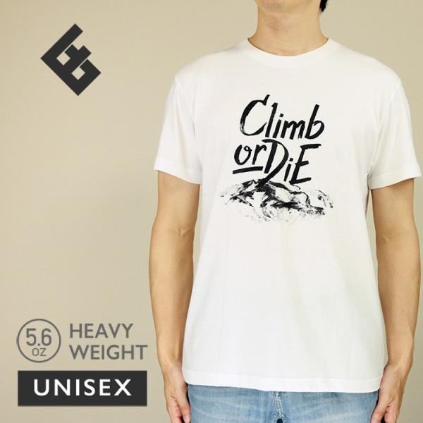 クライミングTシャツ EGOFRANK エゴフランク EF-005 Tシャツ 半袖 メンズ レディース ユニセックス ホワイト 白 かっこいい Climb or die