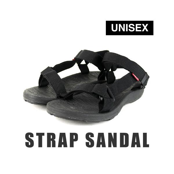 STRAP SANDAL ストラップサンダル MT-025 メンズ レディース ユニセックス　サンダル BLACK ブラック