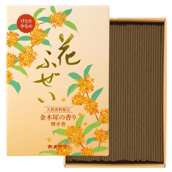他サイト： カメヤマ 花ふぜい 金木犀 煙少香 徳用大型 約220g 約500本 お線香 お香 煙少ないの商品画像