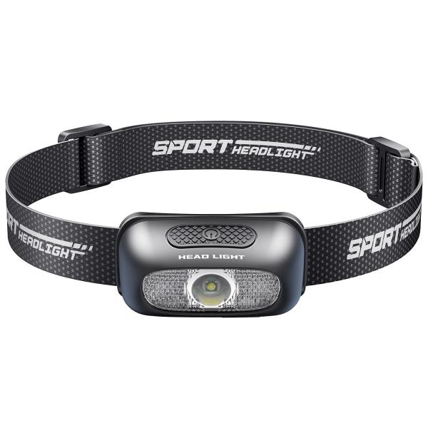 KEWISI ヘッドライト USB充電式 高輝度 LED ヘッドライト 5種点灯モード 赤＆白ライト SOS点滅 頭につけ ヘッドランプ 防水防塵