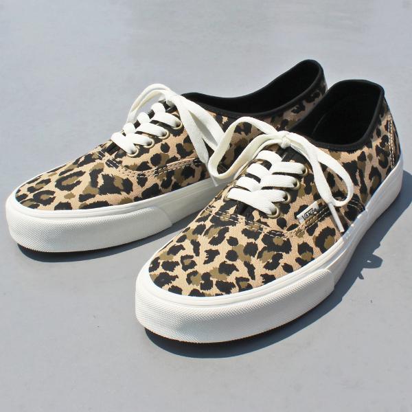 VANS ヴァンズ　AUTHENTIC オーセンティック CANVAS キャンバス SKATE SHOES スケートシューズ DECK SNEAKER　VN000D6GGR4　LEOPARD BLACK/INCENSE　26cm-28cm