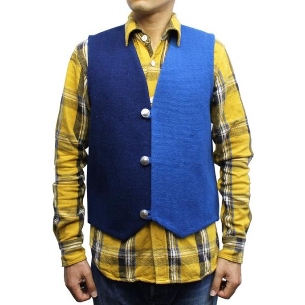 CENTINELA TRADITIONAL ARTS 別注 CRAZY PATTERN CHIMAYO VEST クレイジー パターン MENS メンズ 冬物 ハンドメイド WOOL ウール INDIGO/ROYAL/BLACK