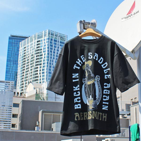 JOHNBULL　JT261C16 Artist t-shirt アーティストTシャツ　AEROSMITH エアロスミス BACK IN THE SADDLE AGAIN　Rock t-shirt ロックTシャツ　BLACK