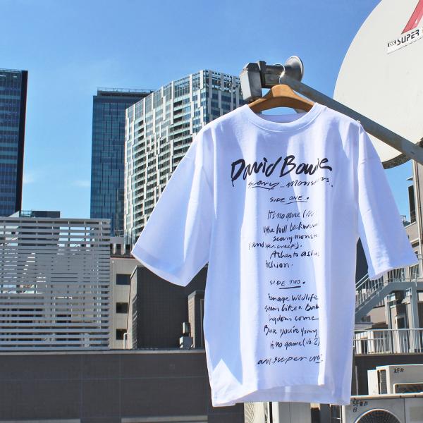 JOHNBULL　JT261C34 Artist t-shirt アーティストTシャツ　David Bowie デヴィッド・ボウイ Scary Monsters　Rock t-shirt ロックTシャツ　WHITE