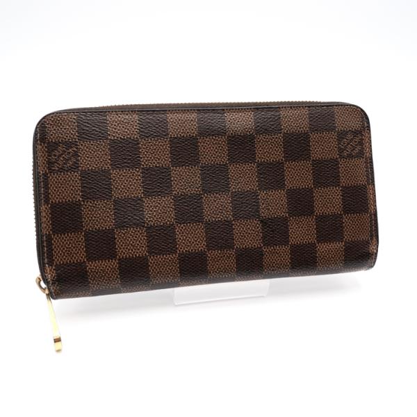 ルイヴィトン ジッピーウォレット ダミエ ブラウン ラウンド 長財布 エベヌ LOUIS VUITTON（ルイ・ヴィトン） ジッピー・ウォレット ダミエ