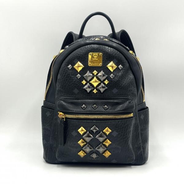 MCM（エムシーエム） ヴィセトス スタッズ バックパック ブラック