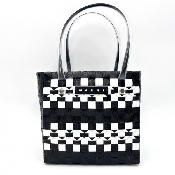 【美品】MARNI マルニ チェック柄 トート バスケット かごバッグ MARNI（マルニ） ピクニックバッグ ミニトートバッグ バスケットバッグ