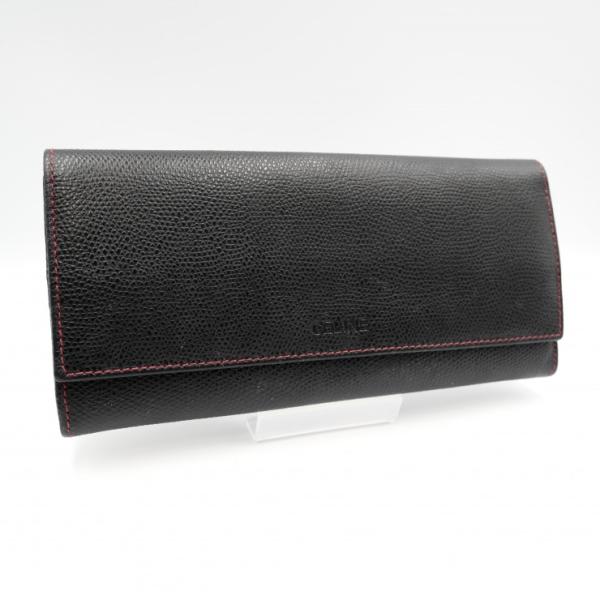 CELINE（セリーヌ） 長財布 二つ折りフラップウォレット ブラック