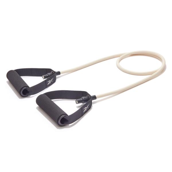 Reebokレジスタンスチューブは、鍛えたいポイントを絞ってトレーニングすることができます。外出先でお使いいただけるので、上半身・下半身ともに幅広いエクササイズに適しています。・コンフォートグリップハンドル・強化と調子を整える・上半身と下半...