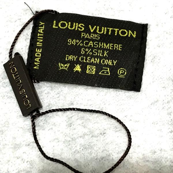 国内在庫 の不明 Louis タグ有 Lvサークル Vuitton Vuitton ロゴ レディース 中古 ブラック ホワイト グレー系 ルイ ヴィトン 財布 ファッション小物 ブラック ホワイト グレー系 コレクション マフラー 115 17 リファレンス