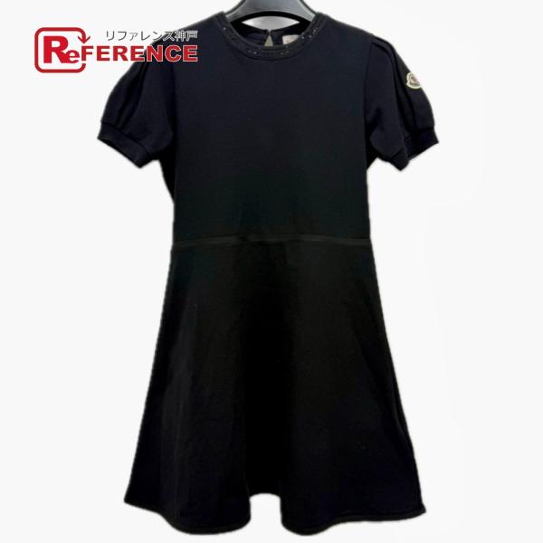 新品同様 MONCLER モンクレール K19548I00008 アパレル ドレス ミニ 半袖 Moncler Enfant ワンピース ブラック キッズ レディース【中古】