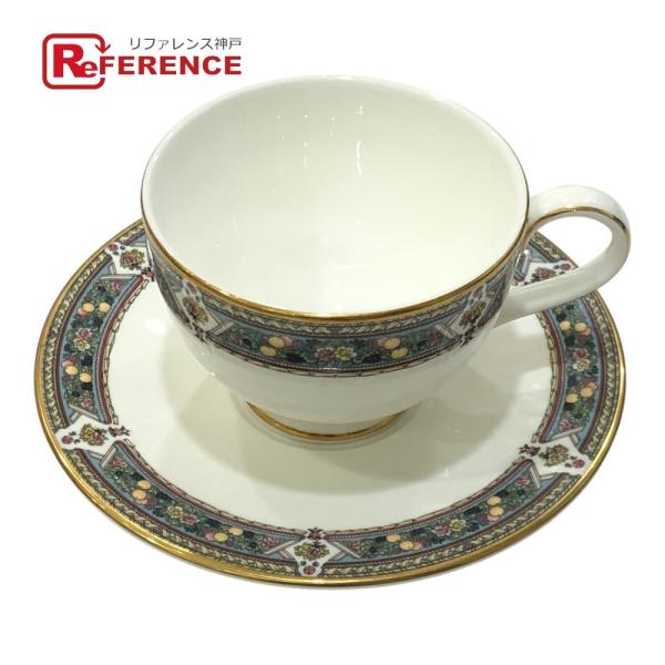 ROYAL DOULTON ロイヤル・ドルトン プレストベリー 食器 カップ＆ソーサー フルーツ＆花柄 ティーカップ ホワイト ユニセックス【中古】