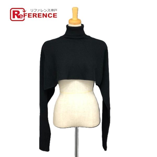 美品 LE CIEL BLEU ルシェルブルー 20A61304 長袖ロング スリーブ アパレル トップス タートルネック ニット ブラック レディース【中古】