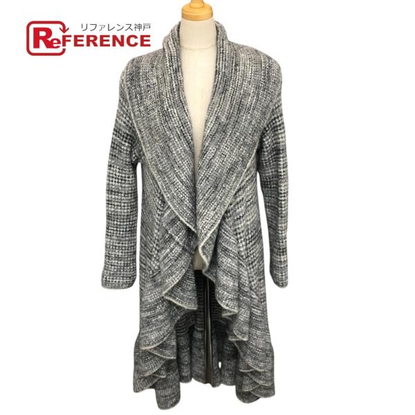 Diane Von Furstenberg ダイアン フォン ファステンバーグ ガウン アパレル アウター フリル ロングコート グレー レディース【中古】