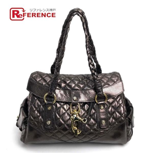 フランチェスコビアジア　シルバー キルティング ハンドバッグ フランチェスコビアジア シルバー キルティング ハンドバッグ