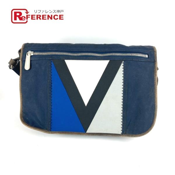 LOUIS VUITTON ルイヴィトン M80705 アルティモン 斜め掛け カバン フラップ LVCUP ショルダーバッグ ネイビー メンズ【中古】