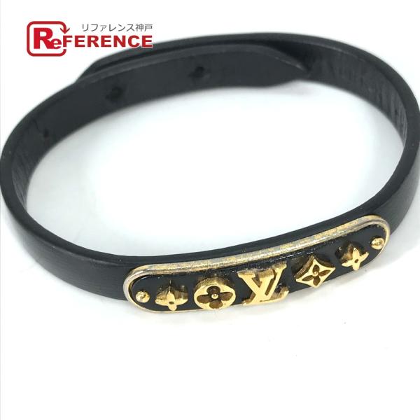 LOUIS VUITTON ルイヴィトン M8025F モノグラム フラワー ブラスレ・クルーザー アクセサリー バングル ブレスレット ブラック【中古】