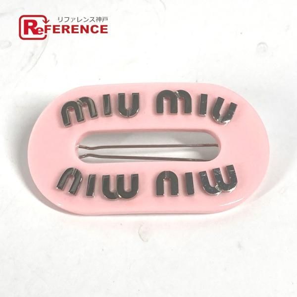 レア　美品　miumiu ミュウミュウ　べっ甲　ラインストーン　ロゴ　ヘアピン 360522590_1.jpg