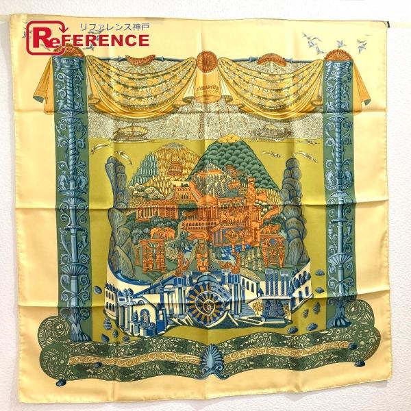HERMES エルメス カレ90 LATLANTIDE アトランティス大陸 シルク