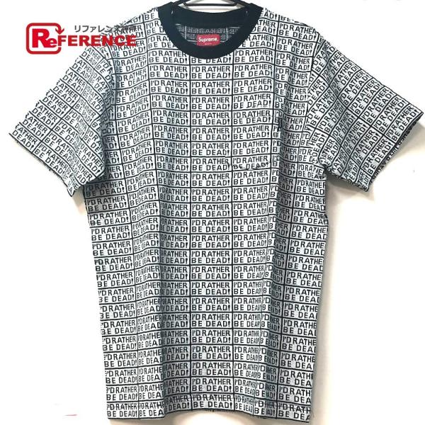 新品同様 Supreme シュプリーム 総柄 Rather Be Dead S/S Jacquard