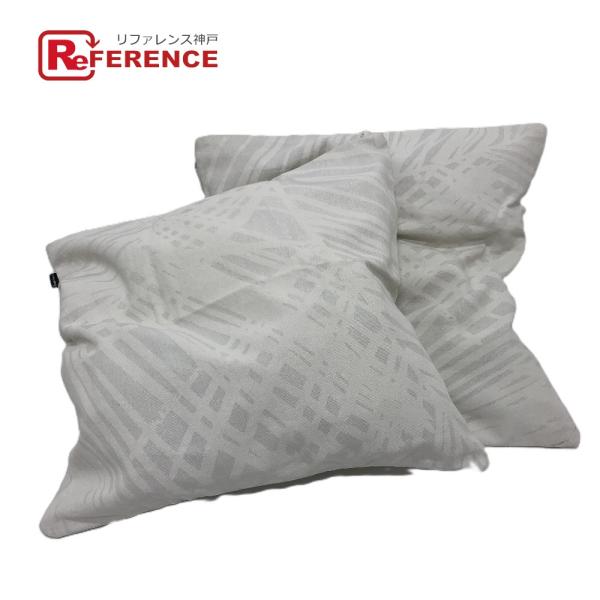 未使用 Francfranc フランフラン 植物モチーフ クッションカバー　クッション 雑貨 雑貨 ホワイト レディース【中古】