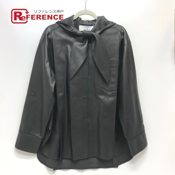 IRENE 新品未使用 Oversize Jacket ジャケット アイレネ 美品 IRENE アイレネ 22A83006 Faux Leather Hoodie Shirt アウター