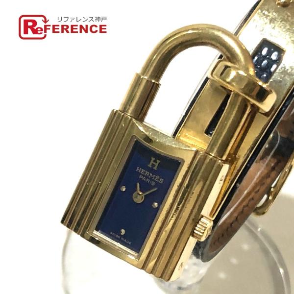 週間売れ筋 Hermes - ブルー系×ゴールド金具 ブルー GP 腕時計