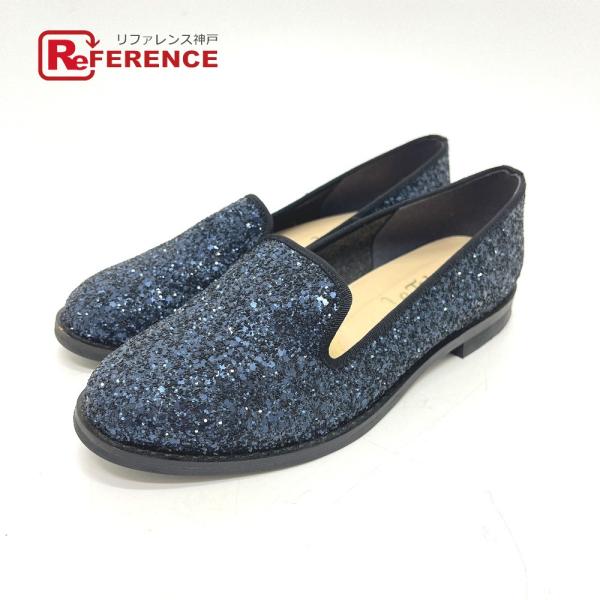 ラメ 靴 パンプス ブルー レディース【中古】