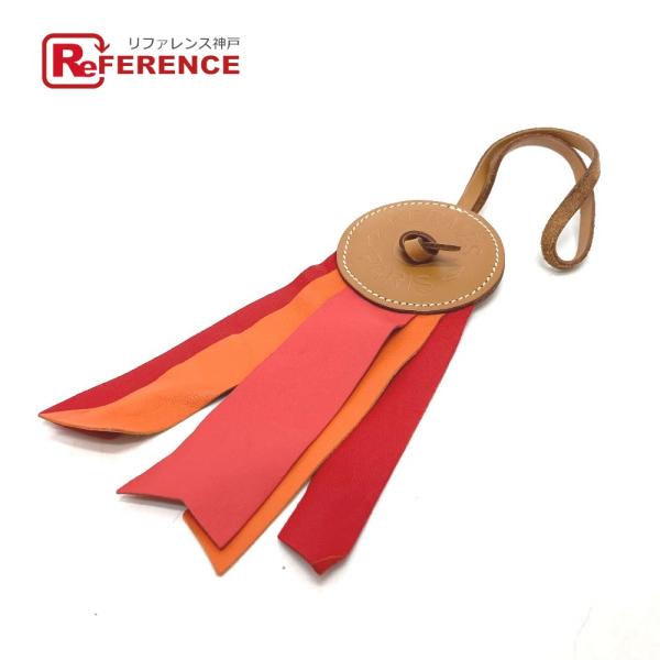 HERMES エルメス パドック フロット カバン キーホルダー バッグチャーム ローズジャイプール×フー×ルージュ ユニセックス【中古】