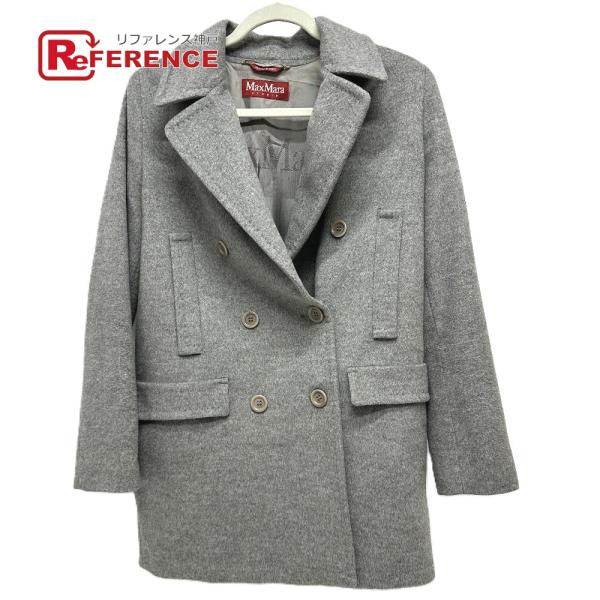 MAX MARA マックスマーラ ステュディオ ウールブレンド ダブル テーラード ジャケット グレー レディース【中古】