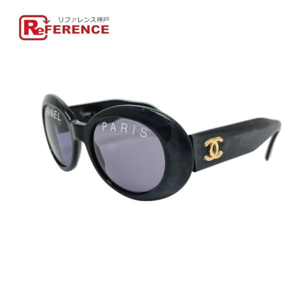 CHANEL シャネル 01947 94305 CHANEL PARIS ロゴ アイウェア サングラス ブラック レディース【中古】