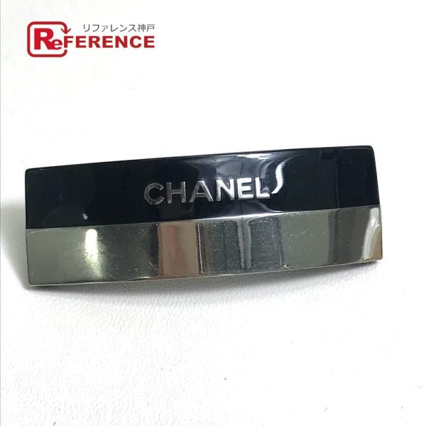 CHANEL シャネル ロゴ バイカラー ヘアアクセサリー バレッタ