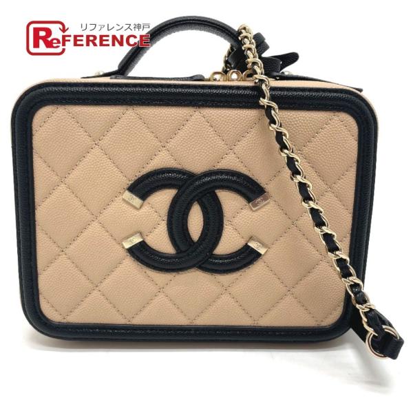 未使用 CHANEL シャネル A93343 CCフィリグリー チェーン バニティ
