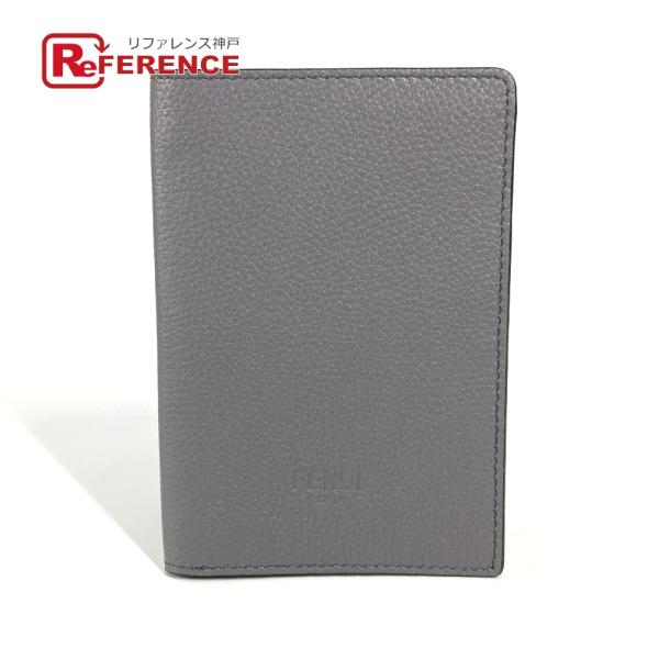 美品 FENDI フェンディ ロゴ カバー ステーショナリー パスポートケース グレー ユニセックス【中古】