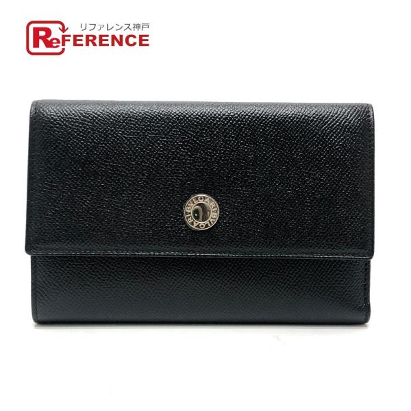 未使用 BVLGARI ブルガリ ブルガリブルガリ 財布 ウォレット 小物 3つ折り財布 ブラック ユニセックス【中古】