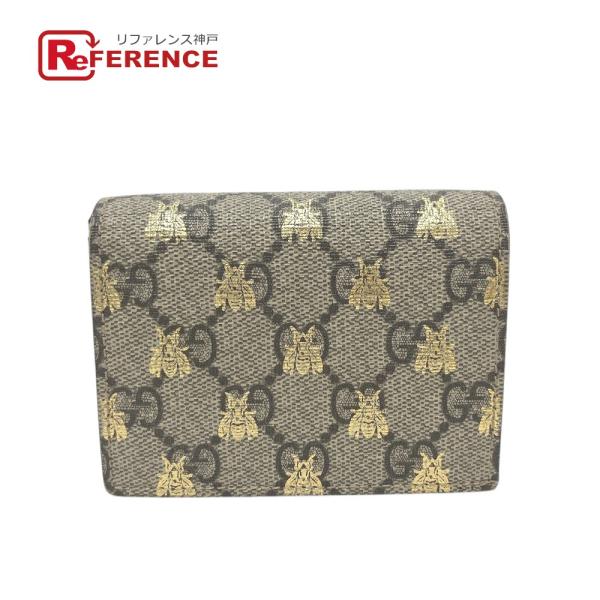 GUCCI グッチ GGスプリーム コンパクトウォレット 二つ折り財布 ブラウン GUCCI（グッチ） 508757 GGスプリーム コンパクトウォレット 財布