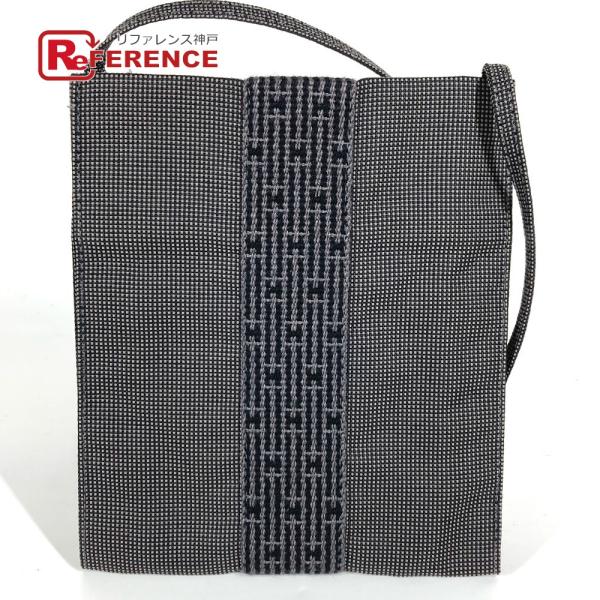 HERMES エルメス エールライン ポーチ ポシェット 斜め掛け ショルダーバッグ グレー ユニセックス【中古】