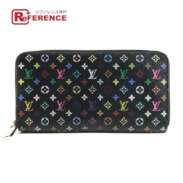 LOUIS VUITTON ルイヴィトン M60243  ジッピーウォレット  ロングウォレット モノグラムマルチカラー 長財布 ブラック【中古】
