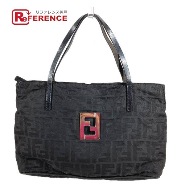 FENDI フェンディ FF ロゴ カバン トートバッグ ヴィンテージ ハンドバッグ ブラック ユニセックス【中古】